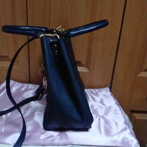 Mia K Collection Navy Blue Handbag and Wallet Set - Picture 10 of 13